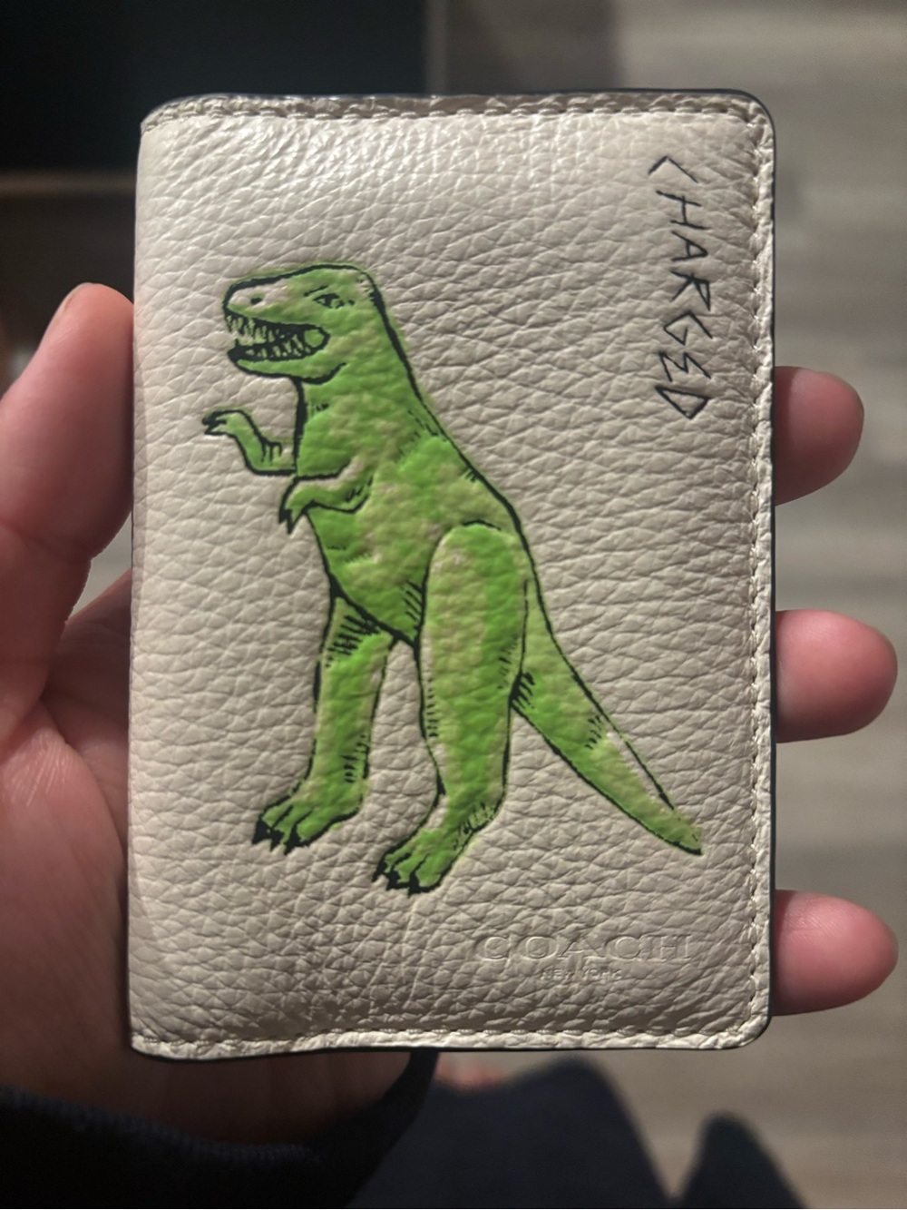 Coach ID Wallet with Rexy Sketch Print